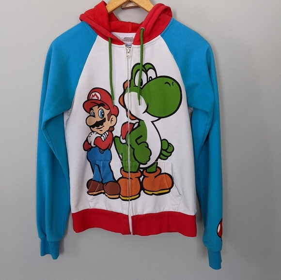 Nintendo Tops - Super Mario and Yoshi hoodie